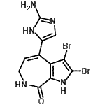 CAS#: 99102-22-4, 4-(2-Amino-1H-imidazol-5-yl)-2,3-dibromo-6,7-dihydropyrrolo[2,3-c]azepin-8(1H)-one