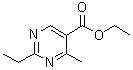CAS 登录号：99169-93-4， 2-乙基-4-甲基-5-嘧啶羧酸乙酯