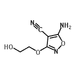 CAS#: 99420-70-9, 5-Amino-3-(2-hydroxyethoxy)-1,2-oxazole-4-carbonitrile