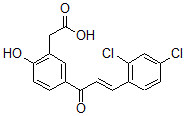 CAS#: 99480-76-9, 2-[5-[(E)-3-(2,4-Dichlorophenyl)prop-2-enoyl]-2-hydroxyphenyl]acetic acid