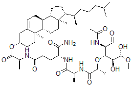 CAS 登录号：99518-28-2， N-乙酰基胞壁酰-丙氨酰-异谷氨酰胺-丙氨酰-胆固醇