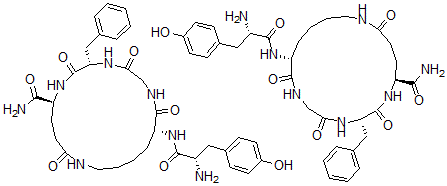 CAS 登录号：99571-07-0， (H-酪氨酰-赖氨酰-甘氨酰-苯丙氨酰-谷氨酰胺)2