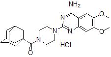 CAS#: 99899-46-4, 2-(4-(1-Adamantanecarbonyl)piperazinyl)-4-amino-6,7-dimethoxyquinazoline hydrochloride