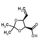 CAS#: 99902-66-6, 2,2-Dimethyl-5-Vinyl-[1,3]Dioxolane-4-Carboxylic Acid