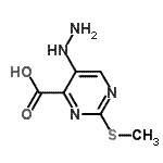 CAS#: 99951-96-9, 5-Hydrazino-2-(methylsulfanyl)-4-pyrimidinecarboxylic acid