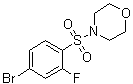structure of CAS# 1000068-42-7, 4-[(4-Bromo-2-fluorophenyl)sulfonyl]morpholine