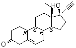 CAS # 100021-05-4, (17alpha)-13-Ethyl-17-hydroxy-18,19-dinorpregn-5-en-20-yn-3-one