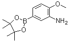 CAS # 1000339-10-5, 2-Methoxy-5-(4,4,5,5-tetramethyl-1,3,2-dioxaborolan-2-yl)aniline