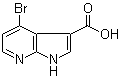 structure of CAS# 1000340-36-2, 4-Bromo-1H-pyrrolo[2,3-b]pyridine-3-carboxylic acid