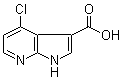 structure of CAS# 1000340-37-3, 4-氯-1H-吡咯并[2,3-b]吡啶-3-羧酸