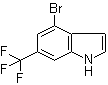 structure of CAS# 1000342-93-7, 4-溴-6-(三氟甲基)-1H-吲哚