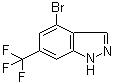 structure of CAS# 1000342-95-9, 4-Bromo-6-(trifluoromethyl)-1H-indazole