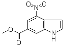 structure of CAS# 1000343-62-3, 4-硝基-1H-吲哚-6-羧酸甲酯