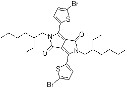 structure of CAS# 1000623-95-9, 3,6-Bis(5-bromo-2-thienyl)-2,5-bis(2-ethylhexyl)-2,5-dihydropyrrolo[3,4-c]pyrrole-1,4-dione