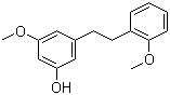 CAS 登录号：1000676-45-8, Stilbostemin N, 3-甲氧基-5-[2-(2-甲氧基苯基)乙基]苯酚