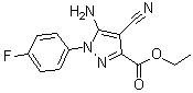 structure of CAS# 1001665-65-1, 5-氨基-4-氰基-1-(4-氟苯基)-1H-吡唑-3-羧酸乙酯