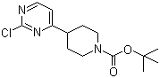 structure of CAS# 1001754-82-0, 4-(2-氯-4-嘧啶基)-1-哌啶羧酸叔丁酯