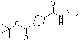 CAS # 1001907-44-3, tert-Butyl 3-(hydrazinecarbonyl)azetidine-1-carboxylate, 1,3-Azetidinedicarboxylic acid 1-(1,1-dimethylethyl) ester 3-hydrazide