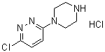 structure of CAS# 100241-11-0, 1-(6-Chloro-3-pyridazinyl)piperazine hydrochloride