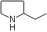 structure of CAS# 1003-28-7, 2-乙基吡咯烷