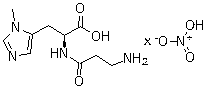 CAS # 10030-52-1, L-Anserine nitrate, beta-Alanyl-3-methyl-L-histidine nitrate