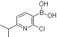 structure of CAS# 1003043-37-5, 2-Chloro-6-isopropylpyridine-3-boronic acid