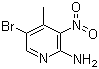 2-Amino-5-bromo-4-methyl-3-nitropyridine molecular structure (CAS 100367-40-6)