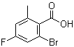 structure of CAS# 1003709-47-4, 2-Bromo-4-fluoro-6-methylbenzoic acid