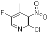 structure of CAS# 1003711-51-0, 2-Chloro-5-fluoro-4-methyl-3-nitropyridine