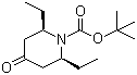 structure of CAS# 1003843-30-8, N-叔丁氧羰基-2,6-二乙基-4-氧代哌啶