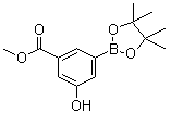 structure of CAS# 1004294-79-4, 3-Hydroxy-5-(methoxycarbonyl)phenylboronic acid pinacol ester