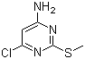 CAS # 1005-38-5, 4-Amino-6-chloro-2-(methylthio)pyrimidine, 4-Amino-6-chloro-2-methylmercaptopyrimidine, 6-Chloro-2-(methylthio)pyrimidin-4-amine