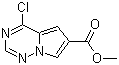 structure of CAS# 1005196-61-1, 4-氯吡咯并[2,1-f][1,2,4]三嗪-6-甲酸甲酯