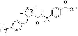 structure of CAS# 1006036-88-9, MK-2894 Na salt