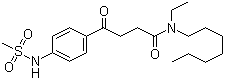 structure of CAS# 100632-58-4, N-乙基-N-庚基-4-[(甲磺酰氨基)苯基]-4-氧代丁酰胺