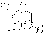 CAS # 1007844-34-9, (5alpha,6alpha)-7,8-Didehydro-4,5-epoxy-3-(methoxy-d<sub>3</sub>)-17-(methyl-d<sub>3</sub>)morphinan-6-ol