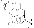 CAS # 1007844-38-3, (5alpha)-4,5-Epoxy-3-(methoxy-d<sub>3</sub>)-17-(methyl-d<sub>3</sub>)morphinan-6-one