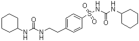 CAS # 10079-35-3, 1-Cyclohexyl-3-[p-[(cyclohexylcarbamoyl)sulfamoyl]phenethyl]urea