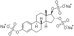 CAS # 100940-55-4, Estriol trisulfate trisodium salt, Estra-1,3,5[10]-triene-3,16,17-triol tris(hydrogensulfate) trisodium salt