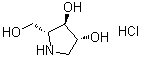 structure of CAS# 100991-92-2, (2R,3R,4R)-3,4-二羟基-2-(羟基甲基)吡咯烷盐酸盐