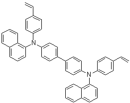 structure of CAS# 1010396-31-2, N4,N4'-Bis(4-ethenylphenyl)-N4,N4'-di-1-naphthalenyl-[1,1'-biphenyl]-4,4'-diamine