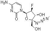 CAS # 1011529-10-4, 4-Amino-1-(4-C-azido-2-deoxy-2-fluoro-beta-D-arabinofuranosyl)-2(1H)-pyrimidinone, RO 0622