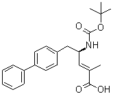 structure of CAS# 1012341-48-8, (2E,4R)-5-[1,1'-联苯]-4-基-4-[[叔丁氧羰基]氨基]-2-甲基-2-戊烯酸