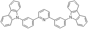 CAS # 1013405-24-7, 9,9'-(2,6-Pyridinediyldi-3,1-phenylene)bis-9H-carbazole, 2,6-Bis[3-(carbazol-9-yl)phenyl]pyridine