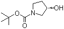 structure of CAS# 101469-92-5, (S)-1-N-叔丁氧羰基-3-羟基吡咯烷