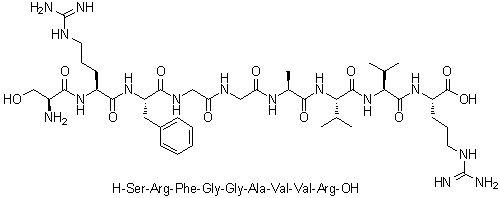 CAS # 1016539-48-2, L-Seryl-L-arginyl-L-phenylalanylglycylglycyl-L-alanyl-L-valyl-L-valyl-L-arginine