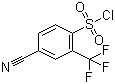 structure of CAS# 1016701-95-3, 4-氰基-2-(三氟甲基)苯磺酰氯