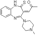 structure of CAS# 1017241-36-9, (1Z)-1-[4,5-二氢-2-(4-甲基-1-哌嗪基)-4-硫代-3H-1,5-苯并二氮杂卓-3-亚基]-2-丙酮