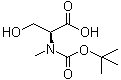structure of CAS# 101772-29-6, N-[(1,1-Dimethylethoxy)carbonyl]-N-methyl-L-serine