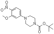 structure of CAS# 1017782-79-4, tert-Butyl 4-(3-methoxy-4-nitrophenyl)piperazine-1-carboxylate